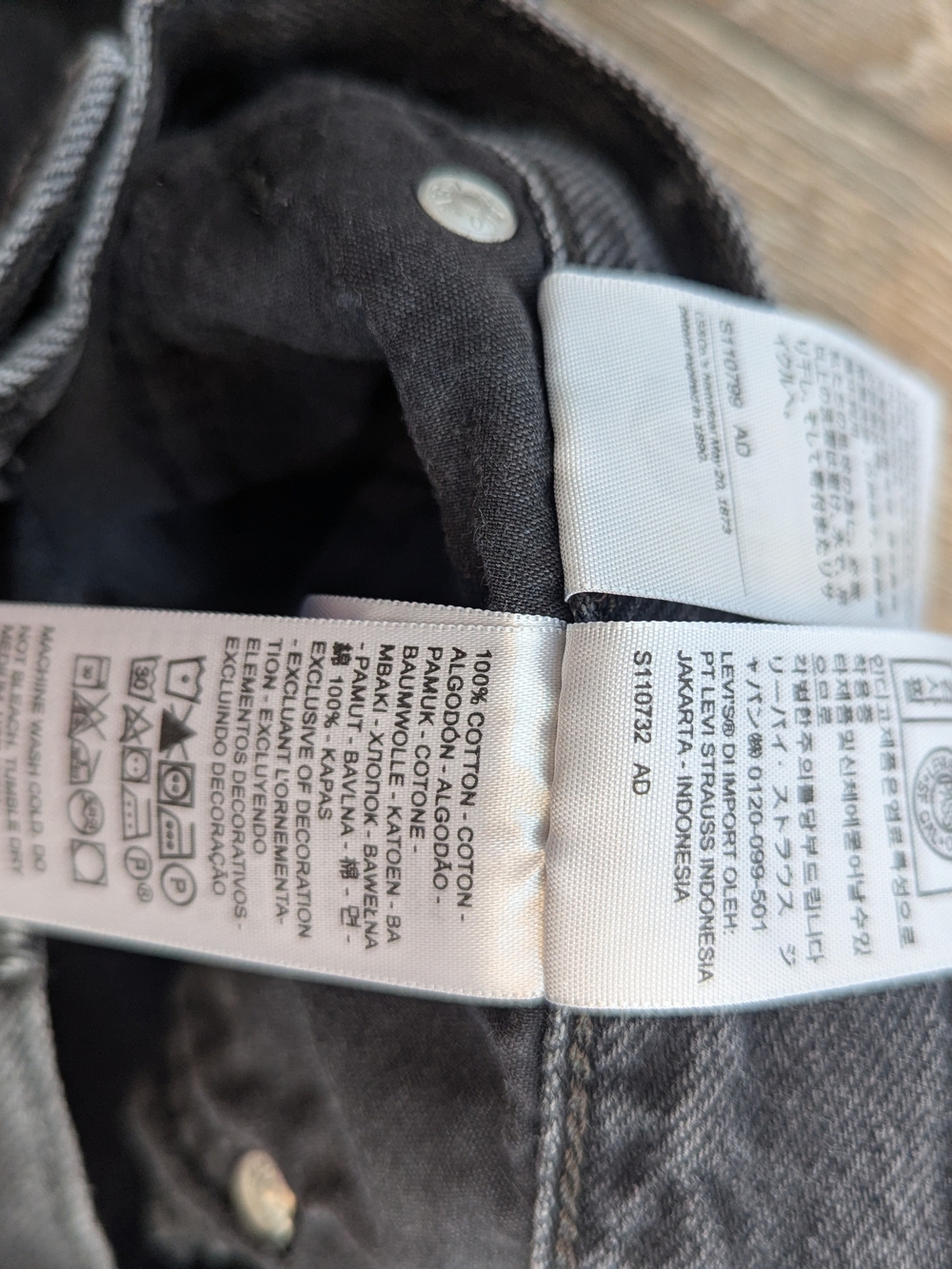 Levi's Baggy Dad Jean Size 31 X 30 Washed Black Grey Rigid Denim - Picture 8 of 10